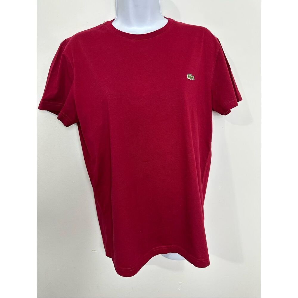 Lacoste wine, color, round neck size S T-shirt A796